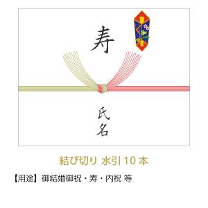 包装紙+のし掛け 【結び切り水引10本】 結婚...の詳細画像4