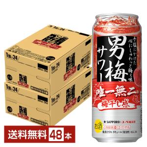 チューハイ サッポロ 男梅 サワー 500ml 缶 24本×2ケース（48本） 送料無料｜FELICITY ヤフーショップ