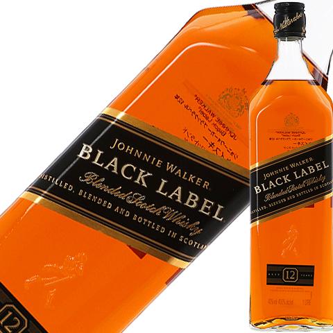 ウイスキー ジョニーウォーカー ブラックラベル 12年 40度 正規 箱なし 1000ml スコッチ...