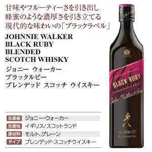 ウイスキー ジョニー ウォーカー ブラックルビ...の詳細画像3