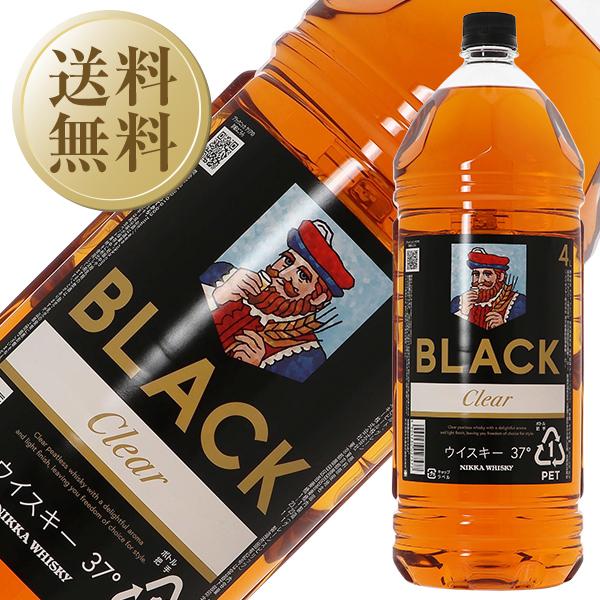 ウイスキー ブラックニッカ クリア 37度 4000ml（4L） ペットボトル 4本 1ケース 洋酒...
