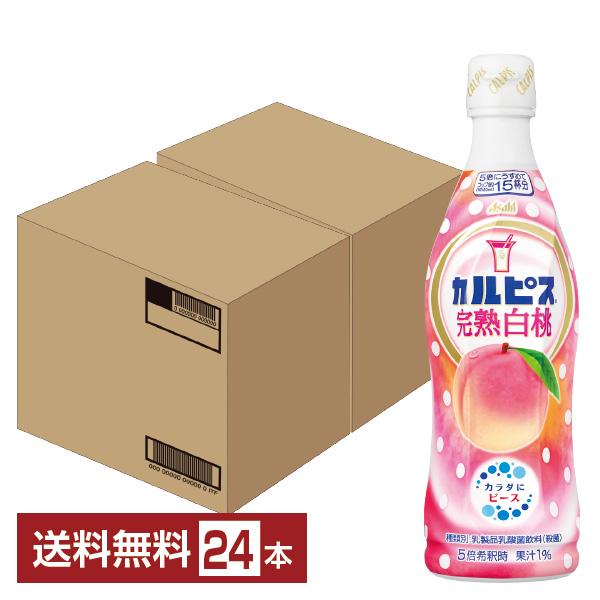 アサヒ カルピス 完熟白桃 希釈 470ml プラスチックボトル 12本×2ケース（24本） 送料無...