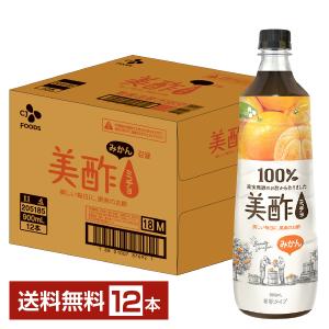 CJフーズジャパン 美酢 みかん 希釈タイプ 900ml ペットボトル 12本 1ケース 送料無料｜felicity-y