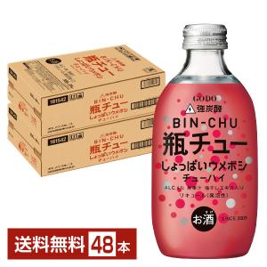 チューハイ 合同酒精 瓶チュー しょっぱいウメボシ 300ml 瓶 24本×2ケース（48本） 送料無料｜felicity-y