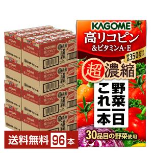 カゴメ 野菜一日これ一本 超濃縮 高リコピン＆ビタミンA・E 125ml 紙パック 24本×4ケース（96本） 送料無料