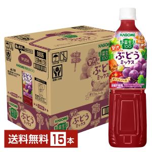 ポイント5倍 季節限定 野菜生活100 贅沢仕立てのぶどうミックス カゴメ 720ml ペットボトル 15本 1ケース 送料無料