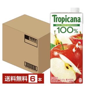 キリン トロピカーナ 100％ アップル 1L 紙 6本 1ケース