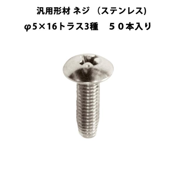 別途送料 リクシル 【汎用形材 ネジ（ステンレス）φ5×16トラス3種 50本入り】