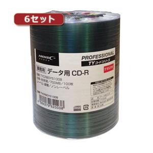 6セットHI DISC CD-R(データ用)高品質 100枚入 TYCR80YS100BX6｜felista