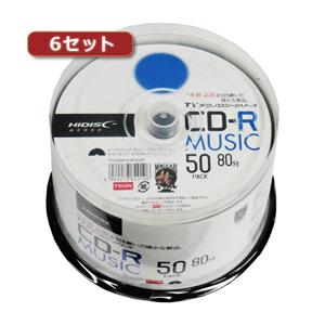 6セットHI DISC CD-R(音楽用)高品質 50枚入 TYCR80YMP50SPX6｜felista