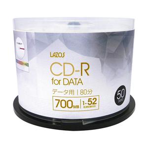 10個セット Lazos データ用 CD-R 50枚組 L-CD50PX10｜felista