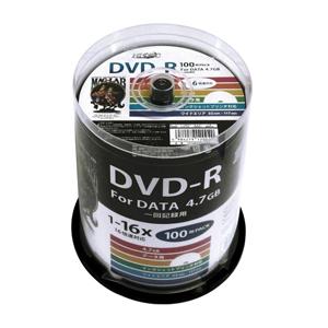 HI DISC　DVD-R 4.7GB 100枚スピンドル 1〜16倍速対応 ワイドプリンタブル　HDDR47JNP100｜felista