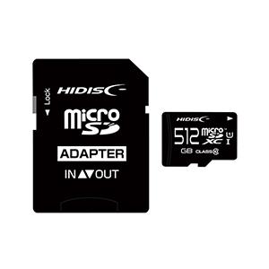 HIDISC microSDXCカード 512GB A2, V30, CLASS10 UHS-1 Speed Class3対応 SD変換アダプタ付き HDMCSDX512GCL10UIJP3｜felista