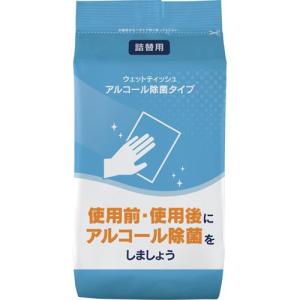 パ)ウェットティッシュ アルコール除菌 詰替用 110枚×24 (直送) 直送【メーカー直送品】｜felista