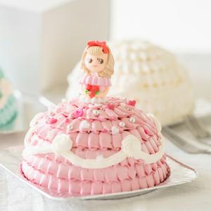 ケーキ 誕生日 卒業祝い 卒園祝い 自分で飾り付けのできるプリンセスケーキ 5号 ピンク 送料無料 お人形が選べます 誕生日ケーキ バースデーケーキ お姫様ケーキ