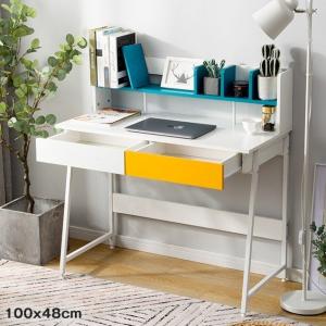 ナチュラルウッド パソコンデスク 3引き出し付き パソコンデスク 110幅 引き出し付き 書斎机 書斎デスク おしゃれ