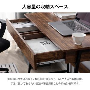 パソコンデスク 引き出し付き 机 デスク 収納...の詳細画像2