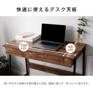 パソコンデスク 引き出し付き 机 デスク 収納...の詳細画像3