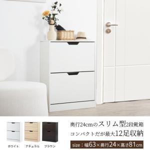 【5%OFFクーポン配布中!】シューズラック 下駄箱 2段 2層 シューズラック 玄関収納 ひとり暮らし スリムタイプ 靴収納 ラック 靴収納棚 スリムタイプ 靴収