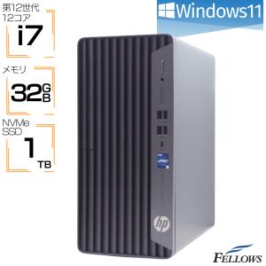 デスクトップパソコン 中古 美品 Windows11 i7 第12世代 1TB NVMe SSD 10GbEカード付き HP Elite Tower 800 G9 32GBメモリ 12コア 2TB HDD 中古パソコン｜fellows-store