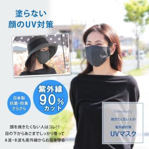 ＵＶカットマスク UV対策 マスク ママグッズ 日焼け防止 塗らない顔のＵＶ対策 日本製 ネコポス可 [M便 1/3]