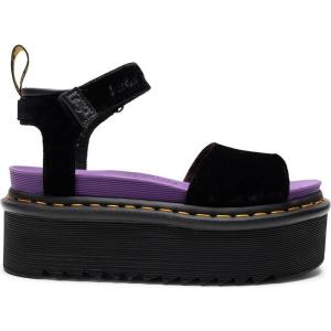 ドクターマーチン Dr. Martens レディース サンダル・ミュール シューズ・靴 x X-Girl trap Sandal black/black velvet｜fermart-shoes