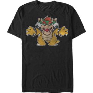 任天堂 Nintendo メンズ Tシャツ トップス Super Mario Just Bowser Short Sleeve T-Shirts Black