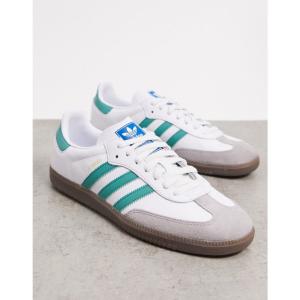 adidas samba green stripe