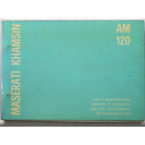 MASERATI KHAMSIN AM120 SUE AND MAINTENANCE  英語版