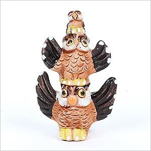 田中稚芸 ミニアート「不苦労」 CT-01206 フクロウ ふくろう 雑貨 絵画