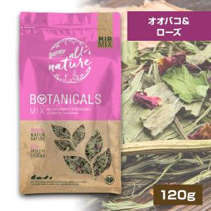 うさぎ 牧草 バニーネイチャー ボタニカル ミッドミックス オオバコ＆ローズ 120g F4 ウサギ モルモット チンチラ デグー 小動物 補助食 フード エサ 草食動物の商品画像