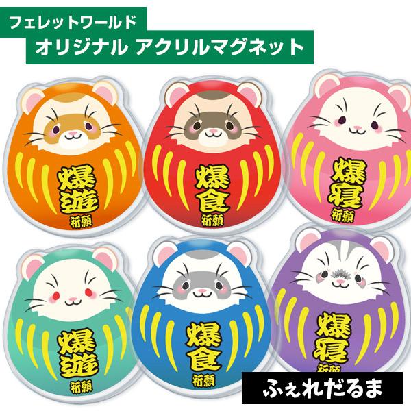 フェレット グッズ オリジナル フェレット アクリルマグネット ふぇれだるま イタチ 鼬  磁石 イ...