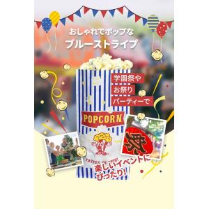 ポップコーン袋 ブルーストライプ 50枚の詳細画像4