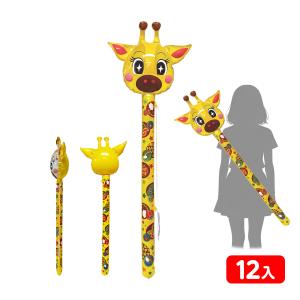 笛付 長ーい ビニール スティック キリン 12個装入 ビニール 空気ビニール おもちゃ 不良返品不可 縁日 景品 問屋 お祭り 子供