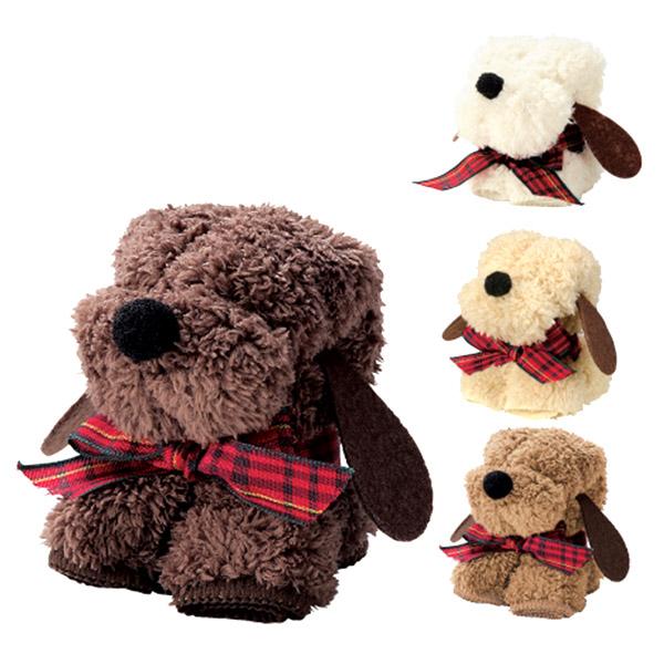 モコモコドッグ ハンカチタオル ※色柄指定不可 雑貨 日用品 文具 キャラクター 縁日 景品 問屋 ...