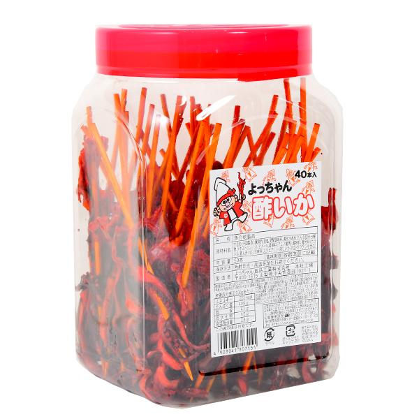 よっちゃん食品 よっちゃん酢いか 40本入 駄菓子 お菓子 おかし 縁日 景品 問屋 お祭り 子供 ...