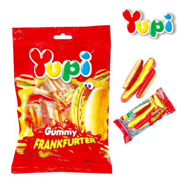 Yupi ユピ グミ ホットドッグバッグ 90g(約12個装入) 駄菓子 おかし 縁日 景品 問屋 ...