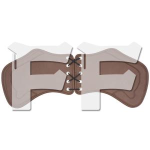 ハーレー スズキ カワサキ ヤマハ 遮熱バッフル 断熱 サドルシールド ディフレクター PUレザー ブラウン カスタム オートバイ 汎用｜ff-carshop
