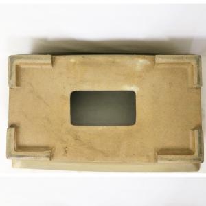 9878 〈中古〉 盆栽鉢 古渡烏泥外縁切立長方の詳細画像3