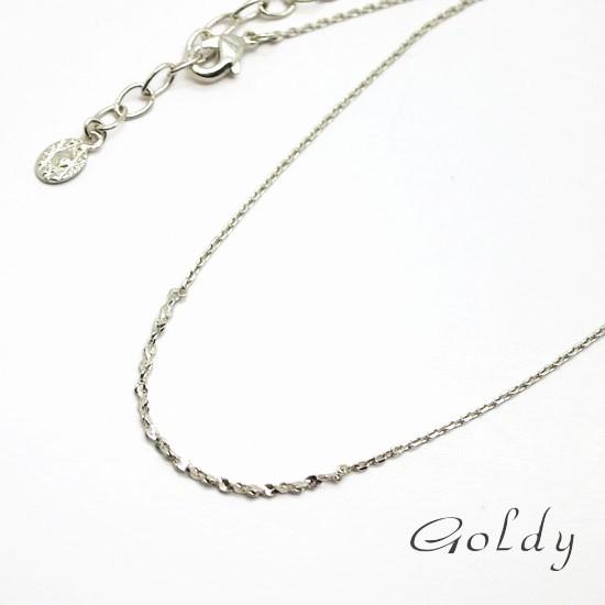 メール便可【Goldy】ゴールディ／ネックレス／真鍮／ニッケルフリー シルバー　メッキ　アクセサリー