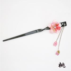 花かんざし 簪 かんざし八重桜 2連チャーム ...の詳細画像2
