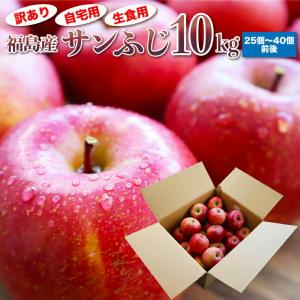 送料無料 訳あり サンふじ りんご 家庭用 正味9kg以上（25個〜40個サイズおまかせ ）ふくしまプライド。（果物/野菜）(中国四国、九州、沖縄各地域送料追加あり)
