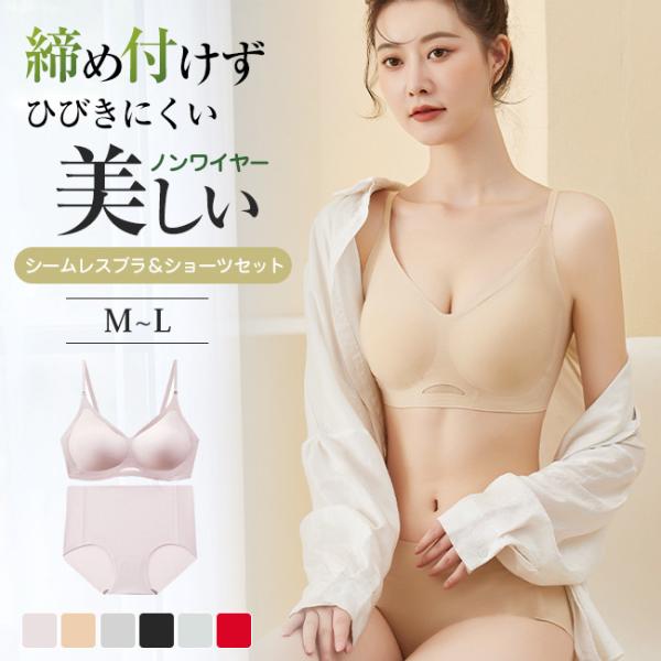 夏用ブラ 上下セット 接触冷感 夏ブラ 涼しい 夏用ブラジャー ノンワイヤー ブラジャー レディース...