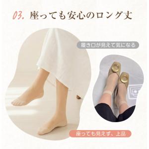 夏新作 足底綿 ストッキング 膝下 4/5足セ...の詳細画像5