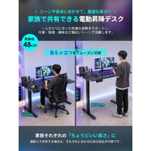 即納 高品質 昇降デスク 電動 昇降式テーブル...の詳細画像3
