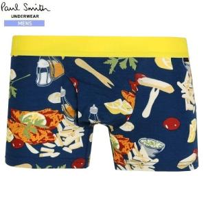 ポールスミス ボクサーパンツ Paul Smith ギフト プレゼント ラッピング無料 POP フード プリント ショート SHORT BOXER 青 030823 送料無料｜fflower11