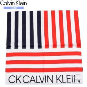 新古品 35%OFF ck Calvin Klein カルバンクライン 日本製 ロゴシリーズ コットン 大判ハンカチ 赤 21/5/3 130521 送料無料｜fflower11