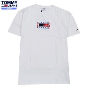 SALE50%OFF TOMMY JEANS トミー ジーンズ Timeless TOMMY ロゴ コットン Ｔシャツ 半袖 白 23/2/1 020223 送料無料｜fflower11