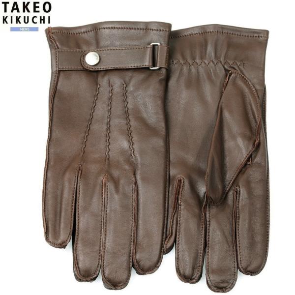 タケオキクチ 手袋 TAKEO KIKUCHI メンズ ブランド ギフト プレゼント 本革 ベルト付...