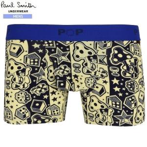 ポールスミス ボクサーパンツ Paul Smith ギフト プレゼント ラッピング無料 POP イラスト プリント ショート SHORT BOXER 黄色 030823 送料無料｜fflower11